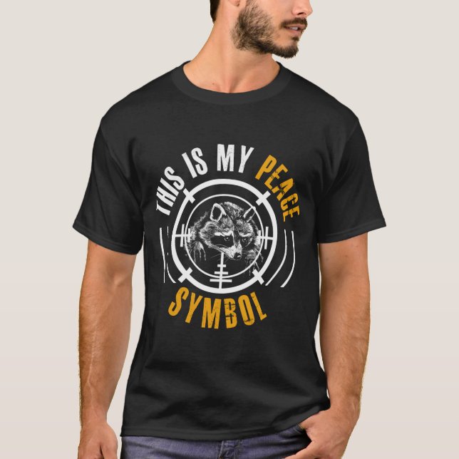 Raccoon Hunting Season Symbol Coon Hunter T Shirt (Framsida)