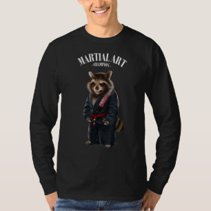 Raccoon Judo Karate Master in Black Judogi T Shirt