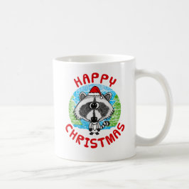 Raccoon jul Animal Wildlife Nature Kids Kaffemugg