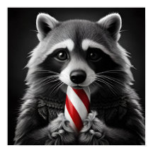 Raccoon jul Candy cane Critters