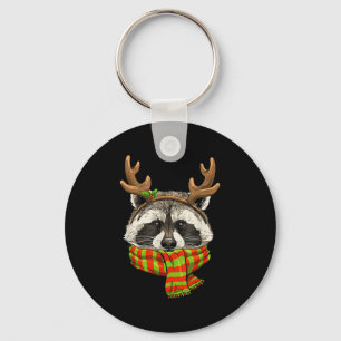 Raccoon jul Shirt Julafton Reindeer Sopor Panda Nyckelring