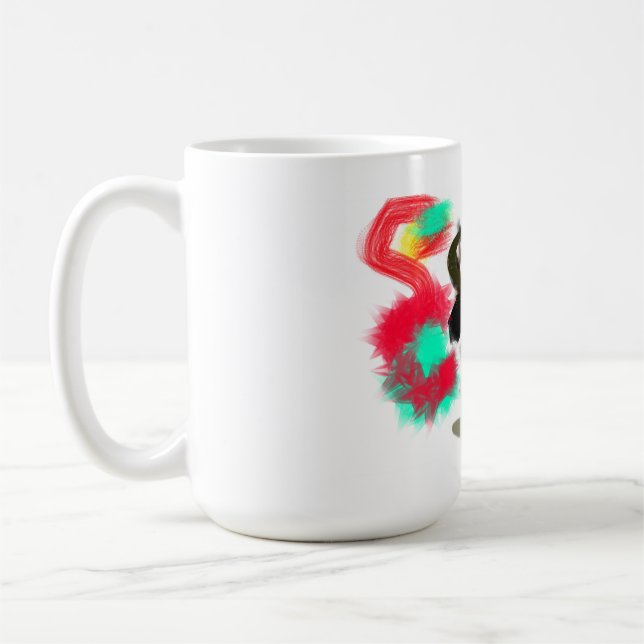 Raccoon jump fell  kaffemugg (Vänster)