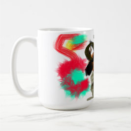 Raccoon jump fell  kaffemugg