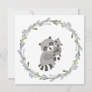 Raccoon Kärlek Card Inbjudningar