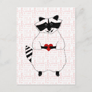 Raccoon Kärlek Vykort