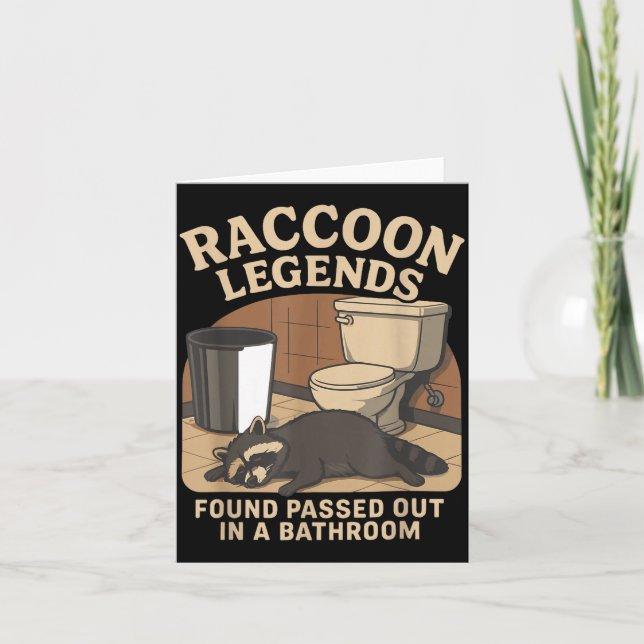 Raccoon Legends Found Ped Out In A Bathroom Trashe Kort (Framsida)