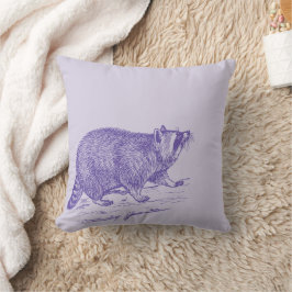 Raccoon Lila Dekorativ kudde