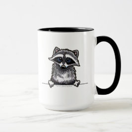 Raccoon Line Art Mugg