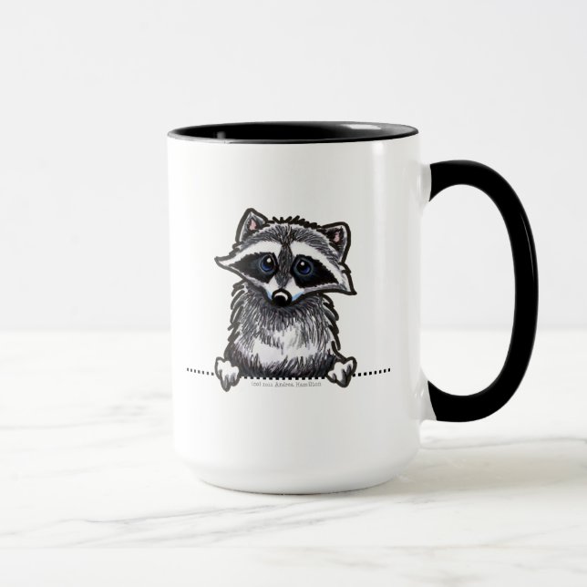 Raccoon Line Art Mugg (Höger)