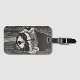 Raccoon luggage tag bagagebricka