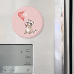 Raccoon med A Balloon Kärlek Magnet