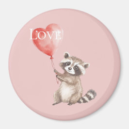 Raccoon med A Balloon Kärlek Magnet