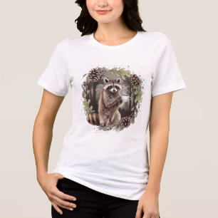 Raccoon med kaffe t shirt
