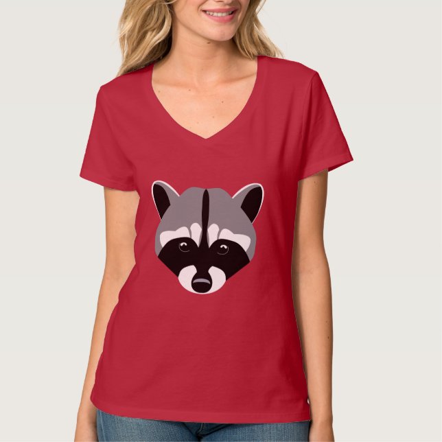 Raccoon med Ledsen Ögon Tee Shirt (Framsida)