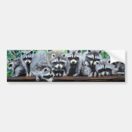 Raccoon Meeting Bumper Sticker Bildekal