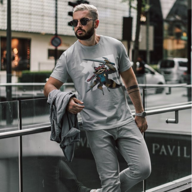 Raccoon Modern Samurai T Shirt (Skapare uppladdad)
