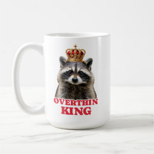 Raccoon övertänkande Kung Kaffemugg