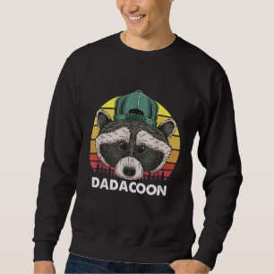 Raccoon Owner Pappa Sopor Panda Far Dadacoon Fath Lång Ärmad Tröja