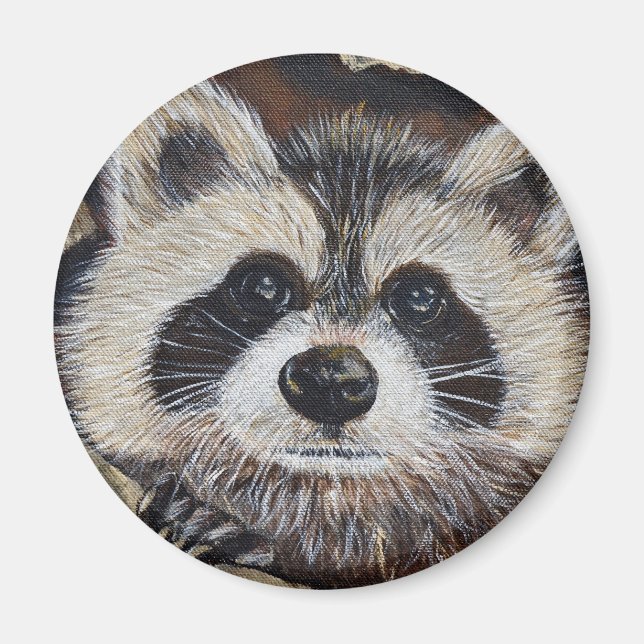Raccoon Painting Magnet (Framsidan)