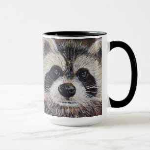 Raccoon Painting Mugg