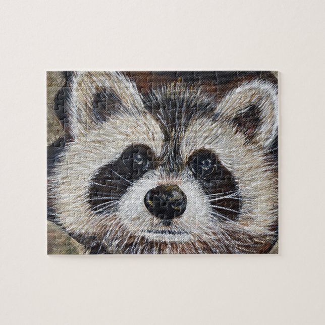 Raccoon Painting Pussel (Horisontell)
