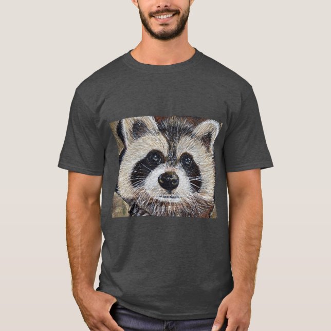 Raccoon Painting T Shirt (Framsida)