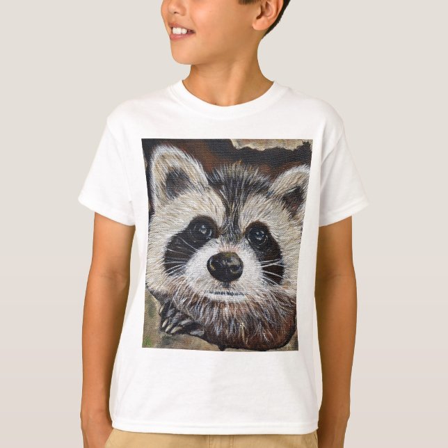 Raccoon Painting T-shirt (Framsida)