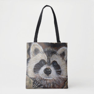 Raccoon Painting Tygkasse