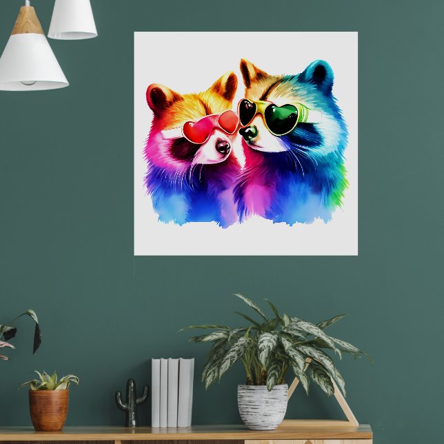 Raccoon par poster (Vardagsrum 1)