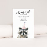 Raccoon Party Hat Kids Woodland Birthday Inbjudningar<br><div class="desc">Grattis till din lilla dag med den här vackra vattenfärgsfesten på födelsedagsinbjudan! Med en charmerande tvättbjörn i en party-hatt är den här skogen en perfekt för utomhusbruk, party, äventyr eller naturnära njure. Mjuk vattenfärg inslag och lekfull skogsinformation skapar ett sött och vismiskt utseende som är perfekt för pojkar eller flickor....</div>