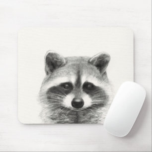 Raccoon Pencil Teckning Musmatta