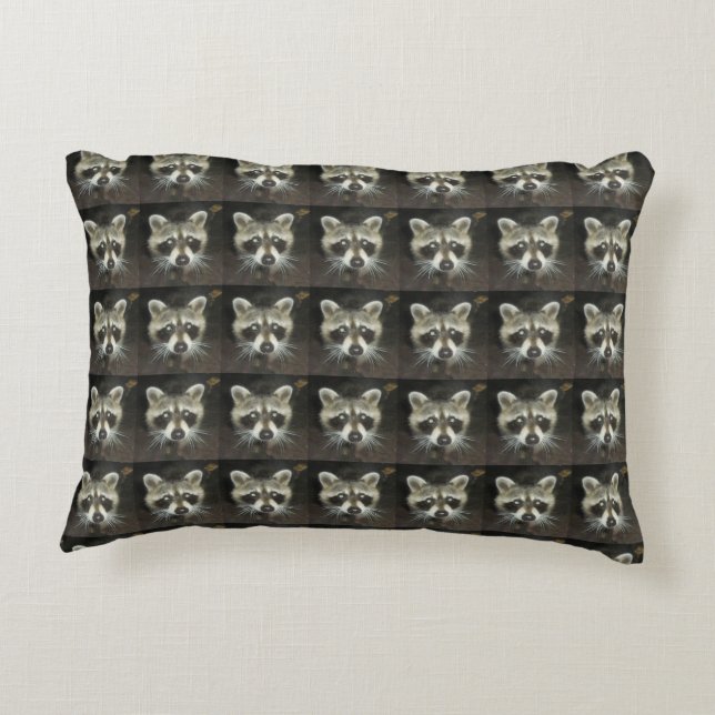Raccoon Pillow CUTE Prydnadskudde (Baksidan)