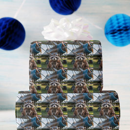 Raccoon Pilot Airplane Funny Photo Birthday Presentpapper