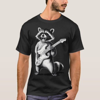 Raccoon Playing Guitar Rock And Roll Gifts For Men T Shirt