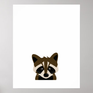 Raccoon Print Poster