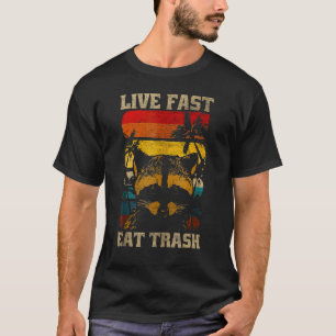 Raccoon Raccoons Live Fast Eat Sopor Panda Funny R T Shirt