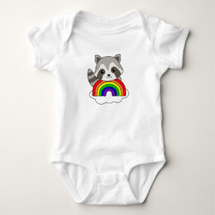 Raccoon Rainbow Sweet Animals Colorful Raccoon T Shirt