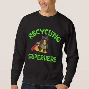 Raccoon Recycling Superassistance Sopor Recycler T Lång Ärmad Tröja