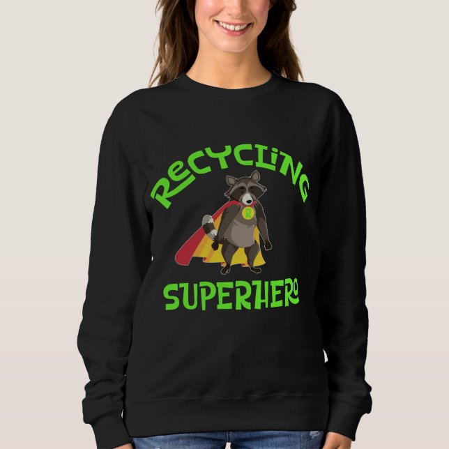 Raccoon Recycling Superassistance Sopor Recycler T Shirt (Framsida)