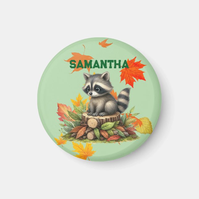 Raccoon Refrigerator Magnet (Framsidan)