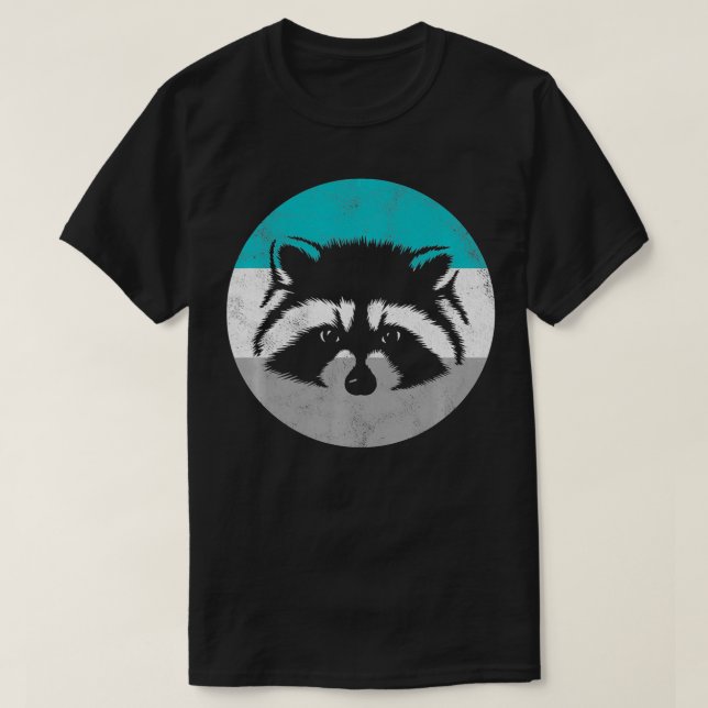 Raccoon Retro Gift For Men or Boys  T Shirt (Design framsida)