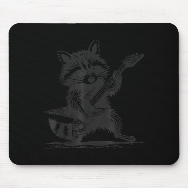 Raccoon Rock Music For Men Women Band Kids Rocker  Musmatta (Framsidan)
