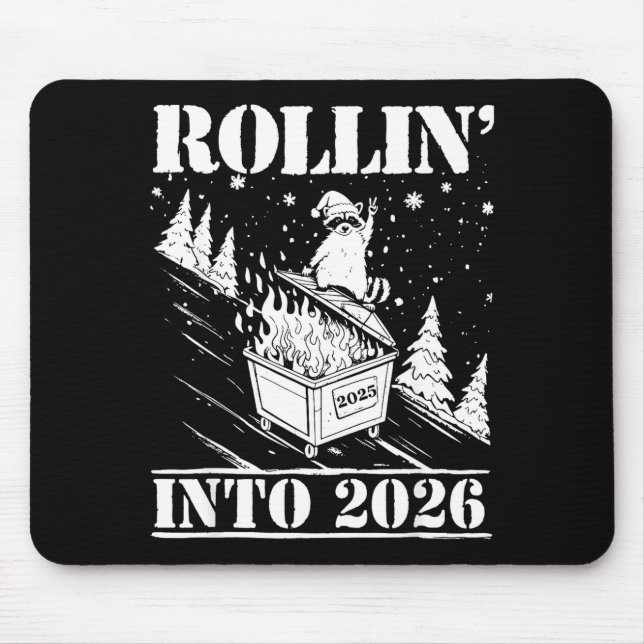 Raccoon Rolling Into 2026 Happy New Year 2026 Funn Musmatta (Framsidan)