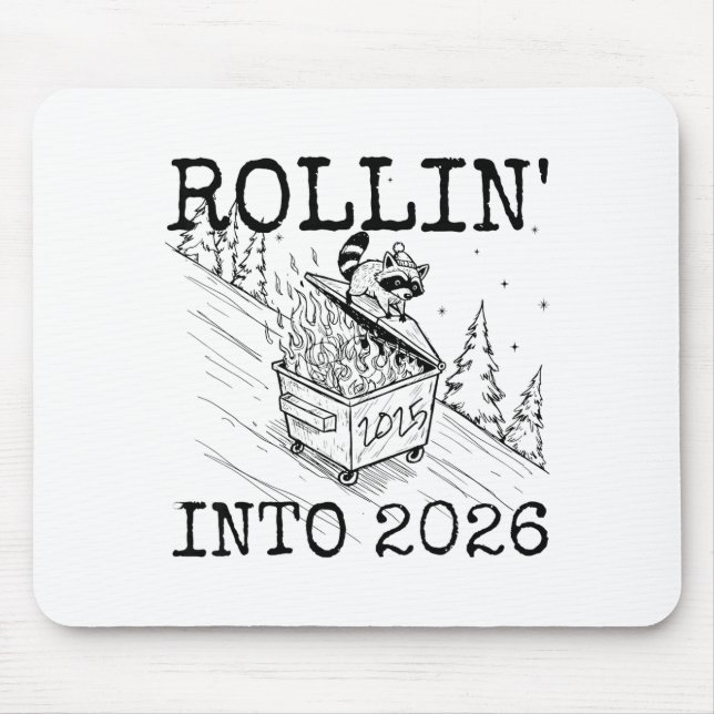 Raccoon Rolling Into 2026 Happy New Year 2026  Musmatta (Framsidan)