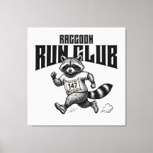 Raccoon Run Club Maraton Retro Trash Panda 