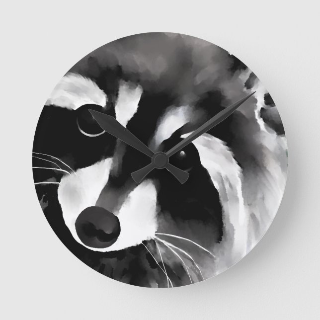 Raccoon Rund Klocka (Framsida)