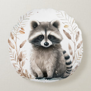 Raccoon Rund Kudde