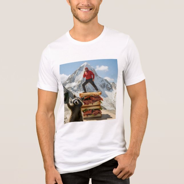 Raccoon Selfie 4 T Shirt (Framsida)