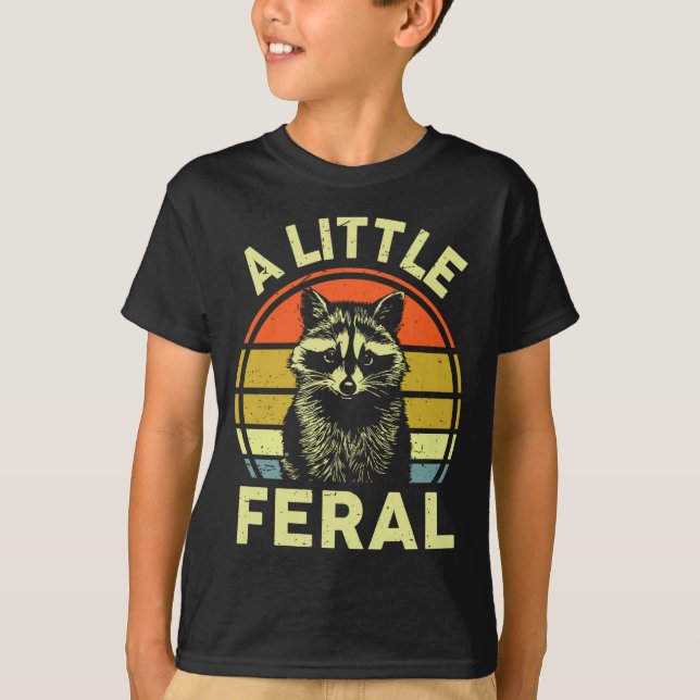 Raccoon-shirt A Little Feral Funny Raccoon Premium T Shirt (Framsida)