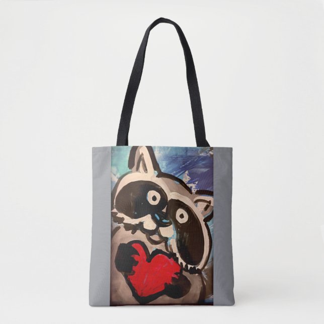 Raccoon Shoulder Bag Tygkasse (Framsida)
